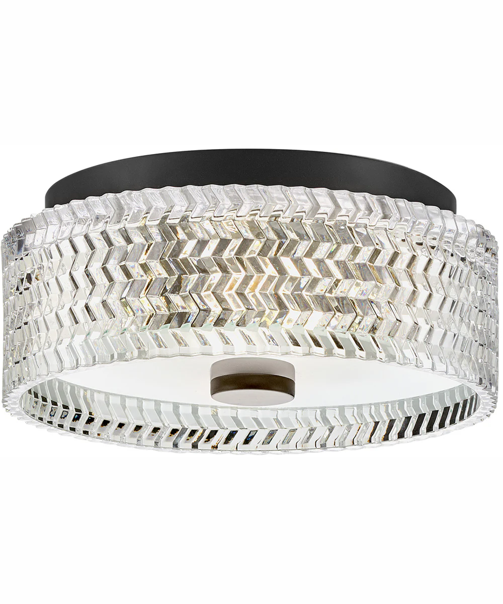 Elle 2-Light Medium Flush Mount in Black
