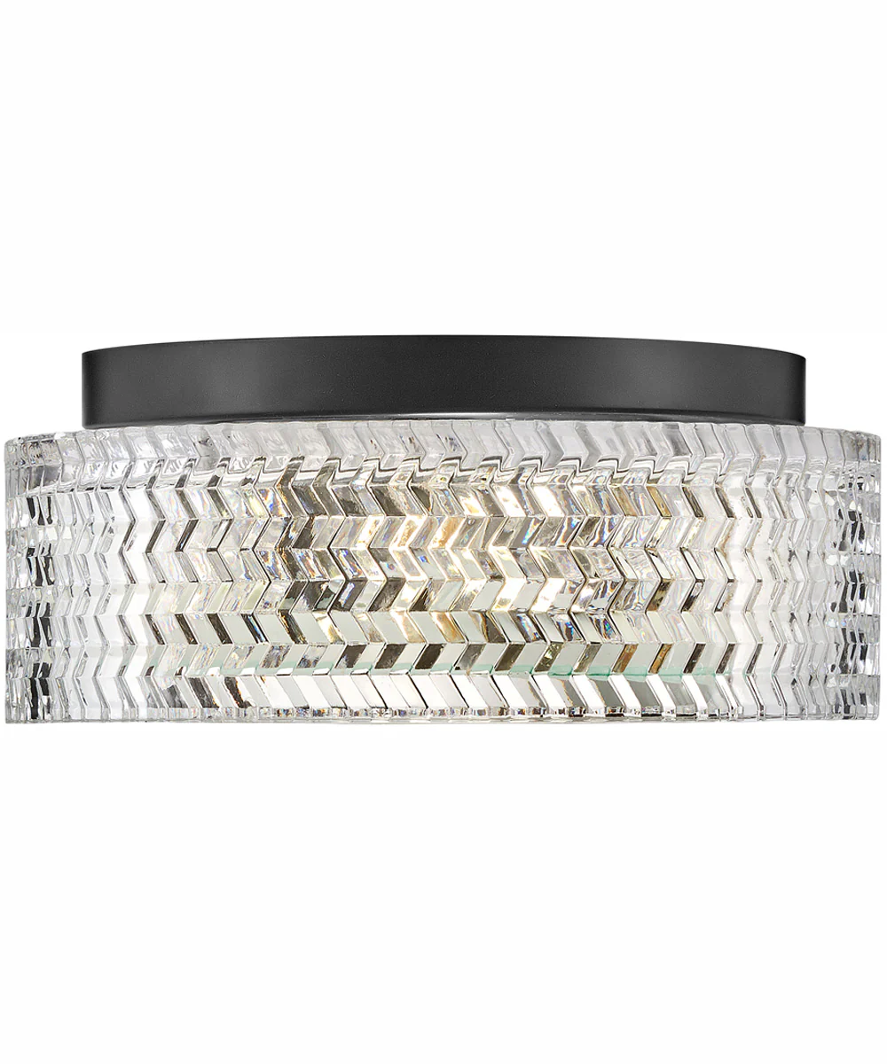 Elle 2-Light Medium Flush Mount in Black - Image 3