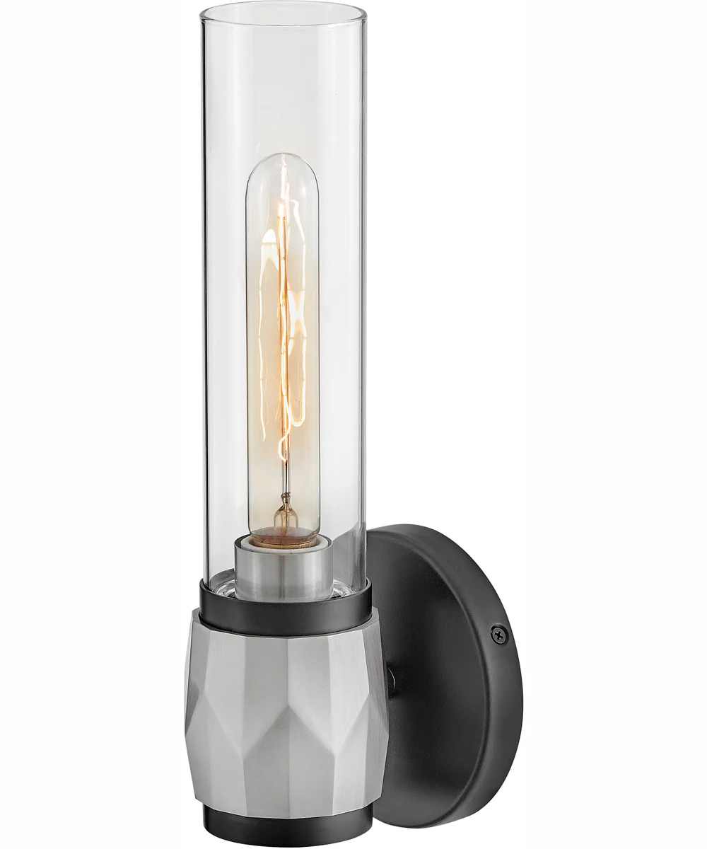 Ellison 1-Light Single Light Vanity in Black with Brushed Nickel accents - Image 3