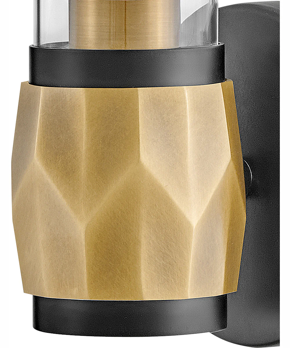 Ellison 1-Light Single Light Vanity in Black with Heritage Brass accents - Image 7