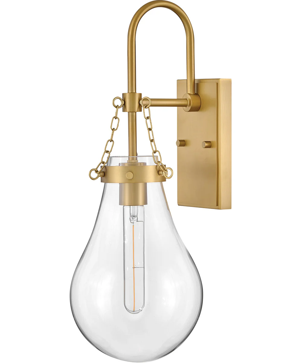 Eloise 1-Light Large Single Light Sconce in Lacquered Brass - Image 2