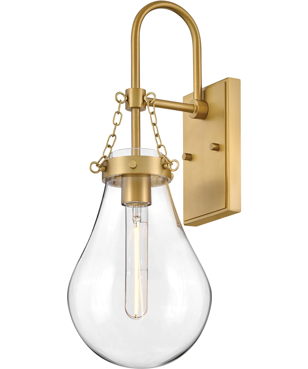 Eloise 1-Light Large Single Light Sconce in Lacquered Brass - Image 3
