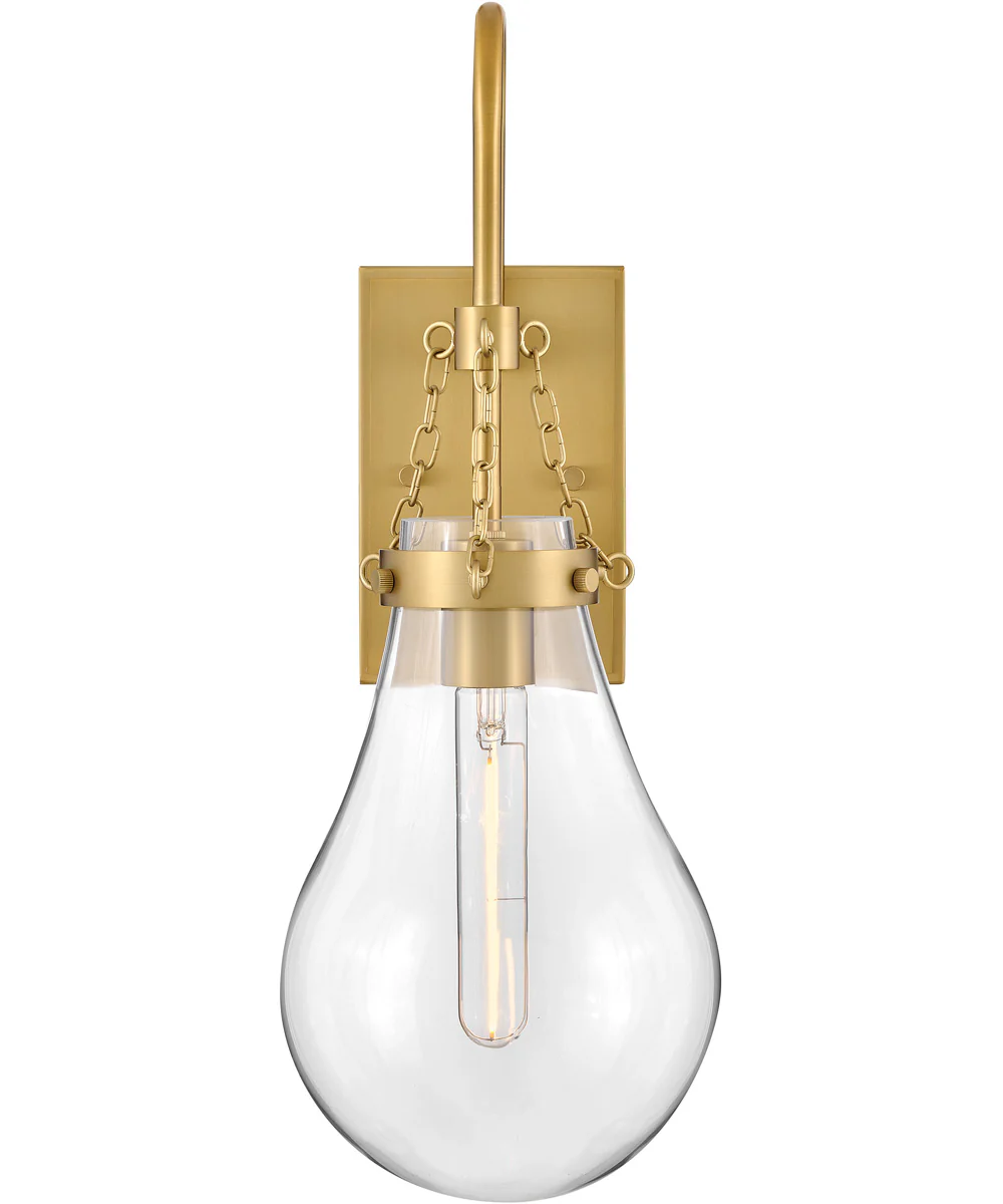 Eloise 1-Light Large Single Light Sconce in Lacquered Brass - Image 4
