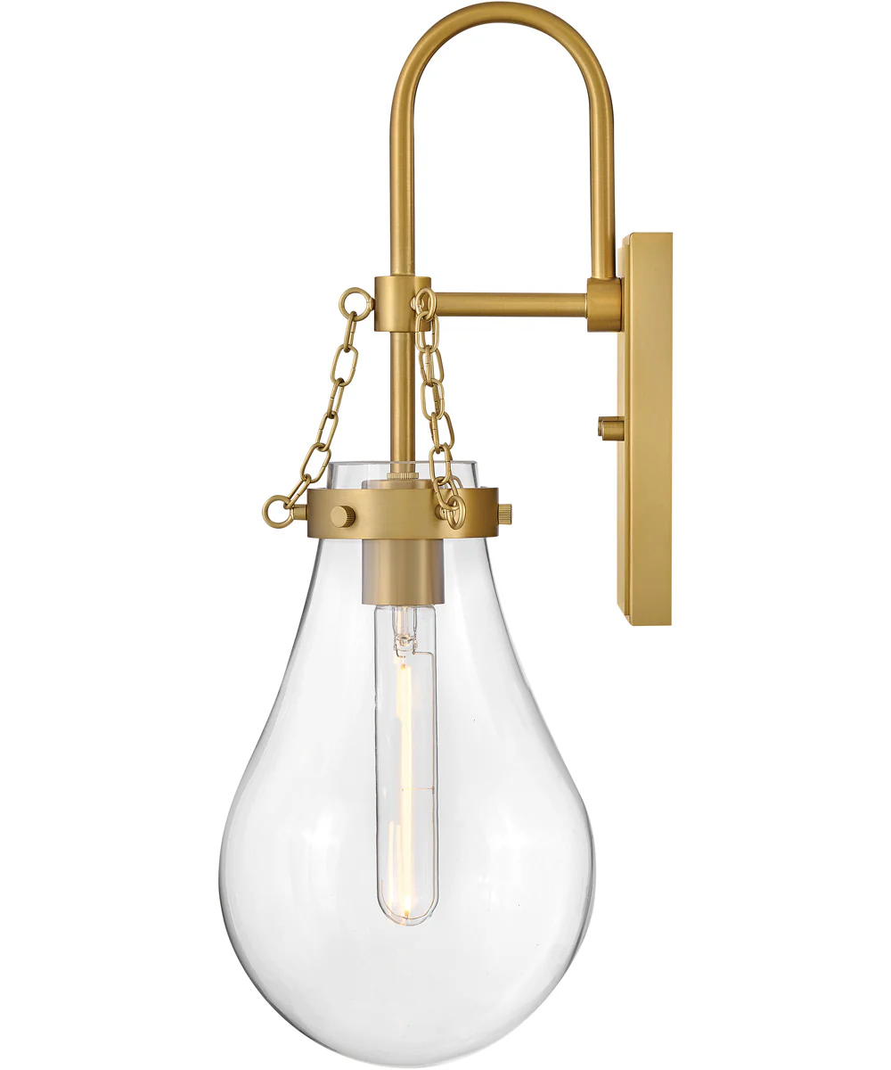 Eloise 1-Light Large Single Light Sconce in Lacquered Brass - Image 5