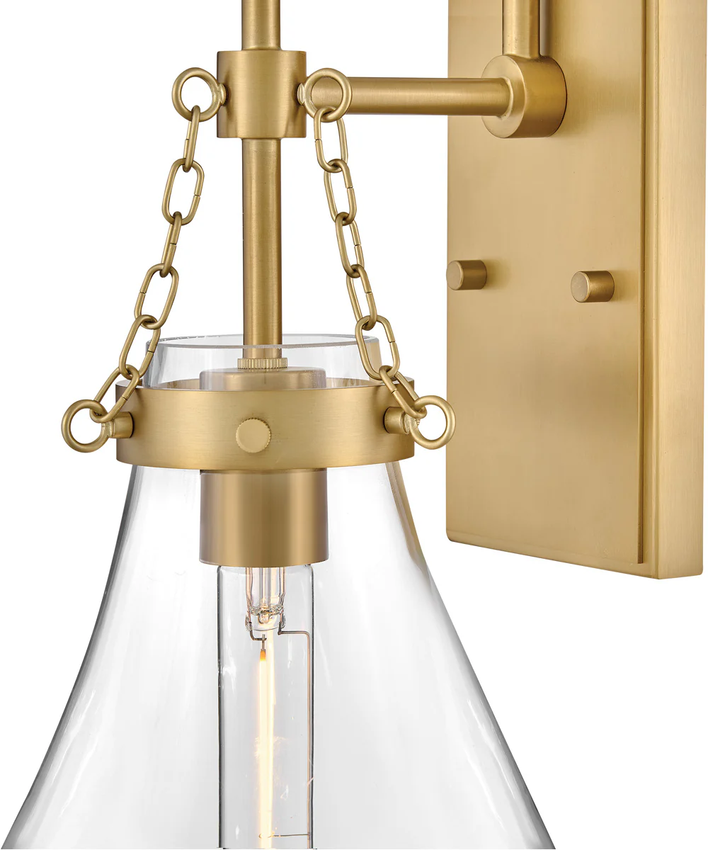 Eloise 1-Light Large Single Light Sconce in Lacquered Brass - Image 6