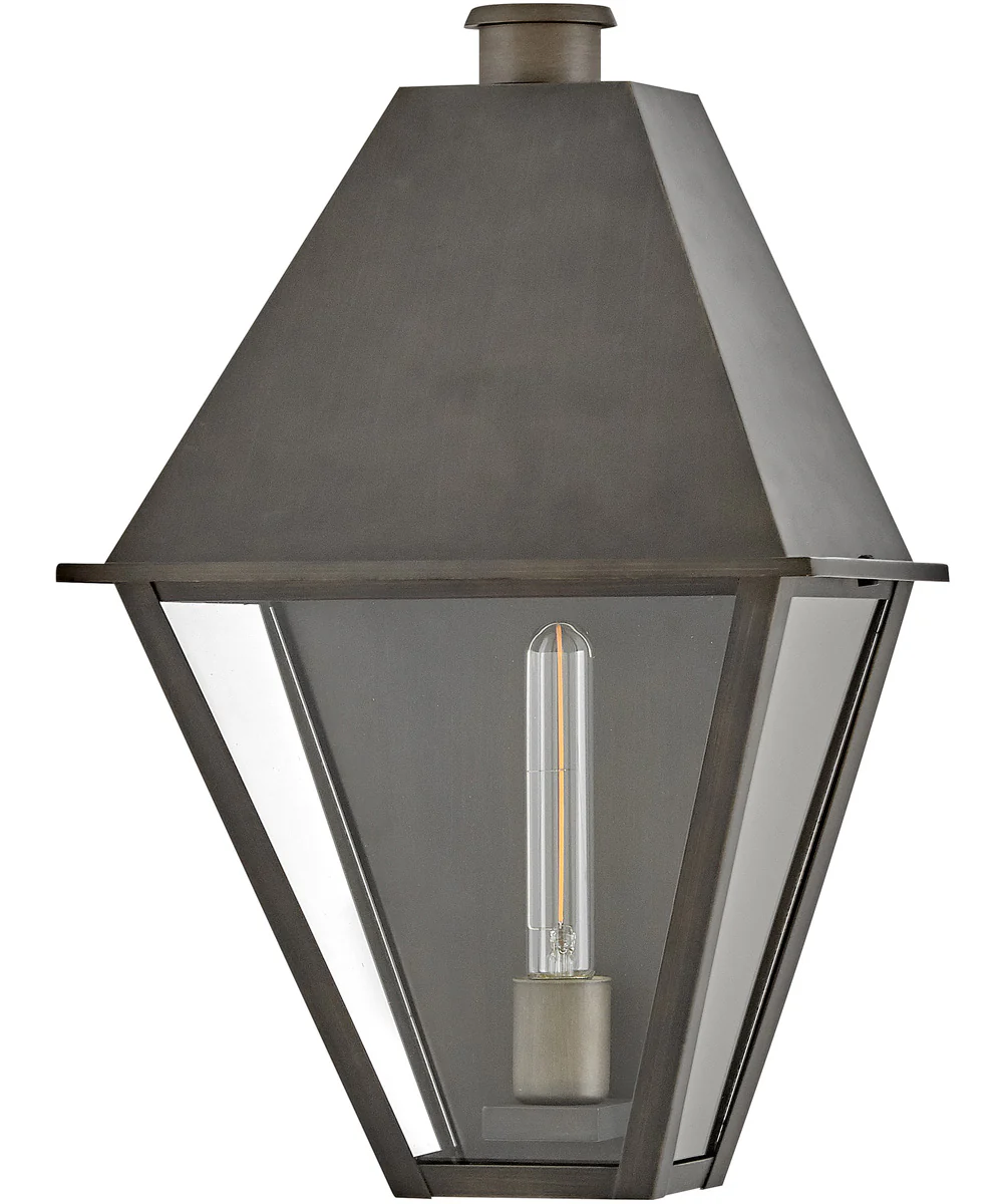 Endsley 1-Light Medium Wall Mount Lantern in Blackened Brass - Image 2