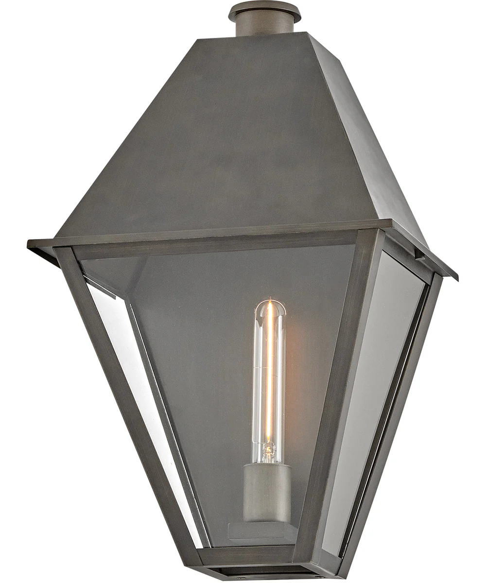 Endsley 1-Light Medium Wall Mount Lantern in Blackened Brass - Image 3