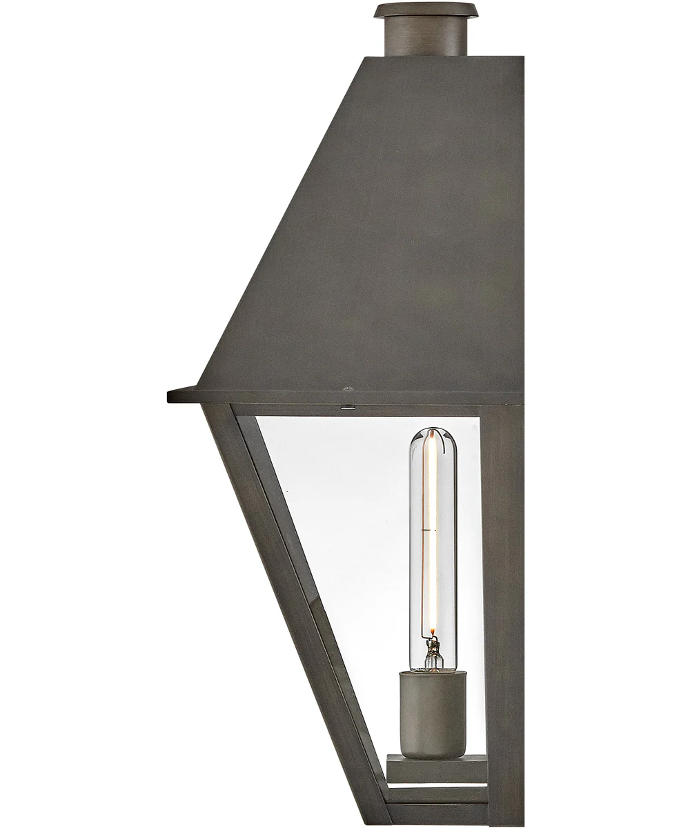 Endsley 1-Light Medium Wall Mount Lantern in Blackened Brass - Image 4