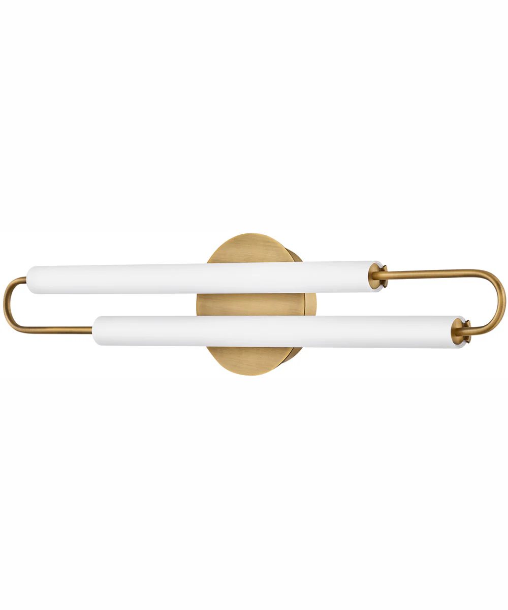Eos LED-Light Medium LED Vanity in Lacquered Brass - Image 3