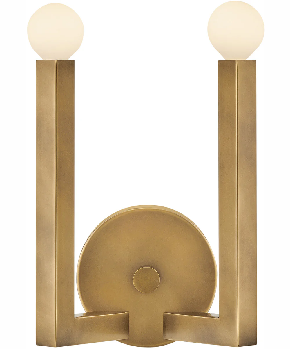 Ezra 2-Light Two Light Sconce in Heritage Brass - Image 2