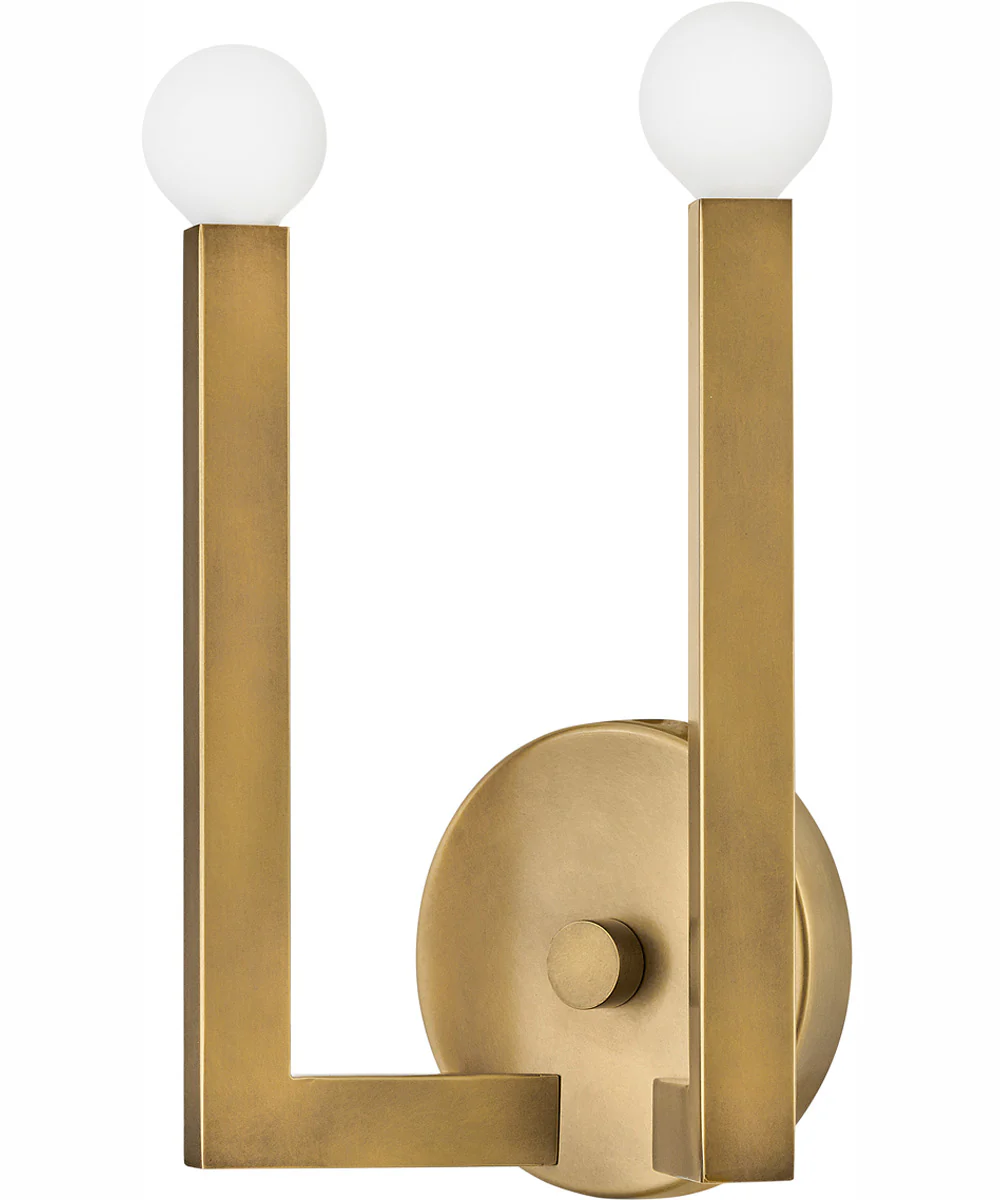 Ezra 2-Light Two Light Sconce in Heritage Brass - Image 3