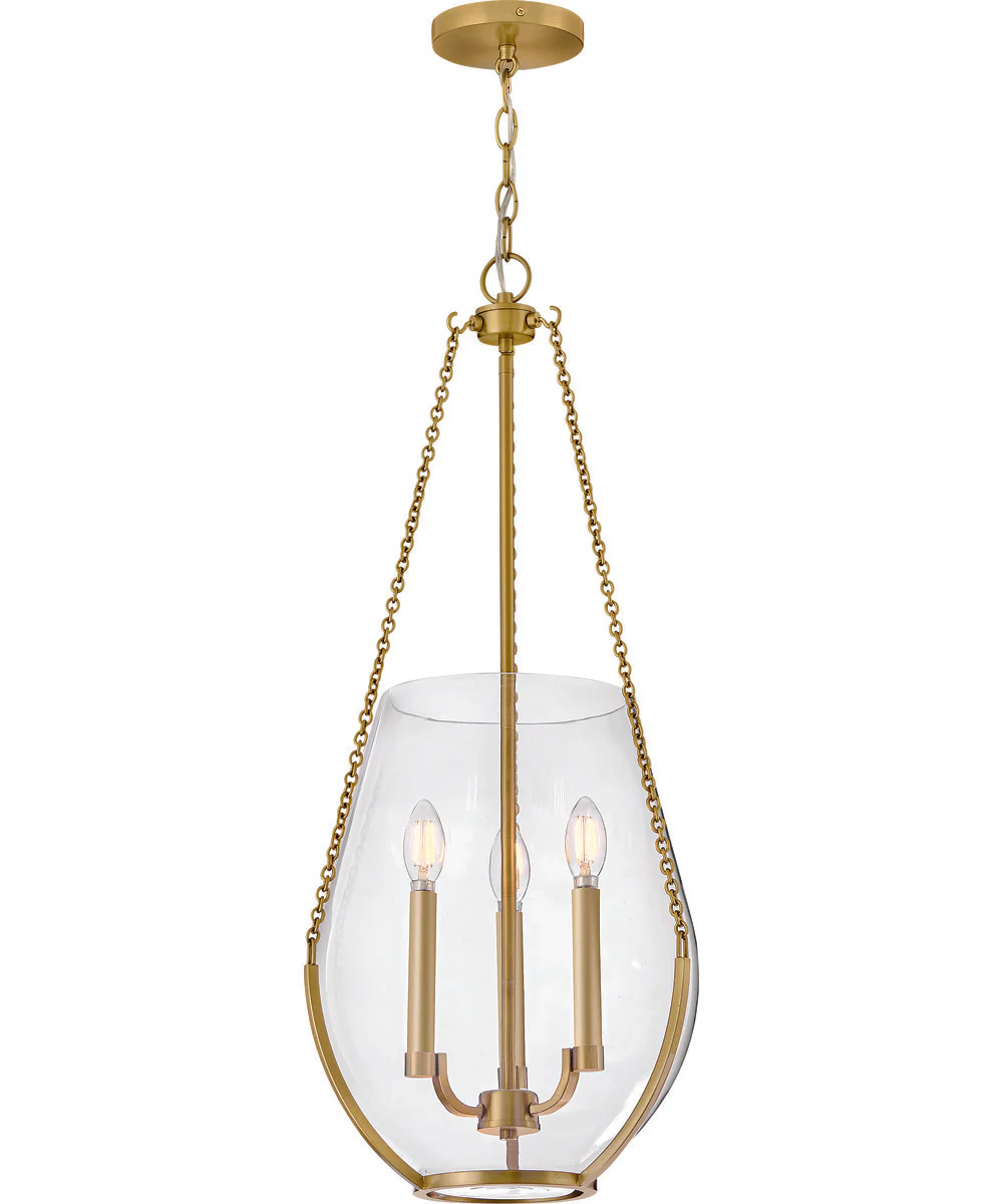 Farrin 3-Light Medium Pendant in Lacquered Brass - Image 3