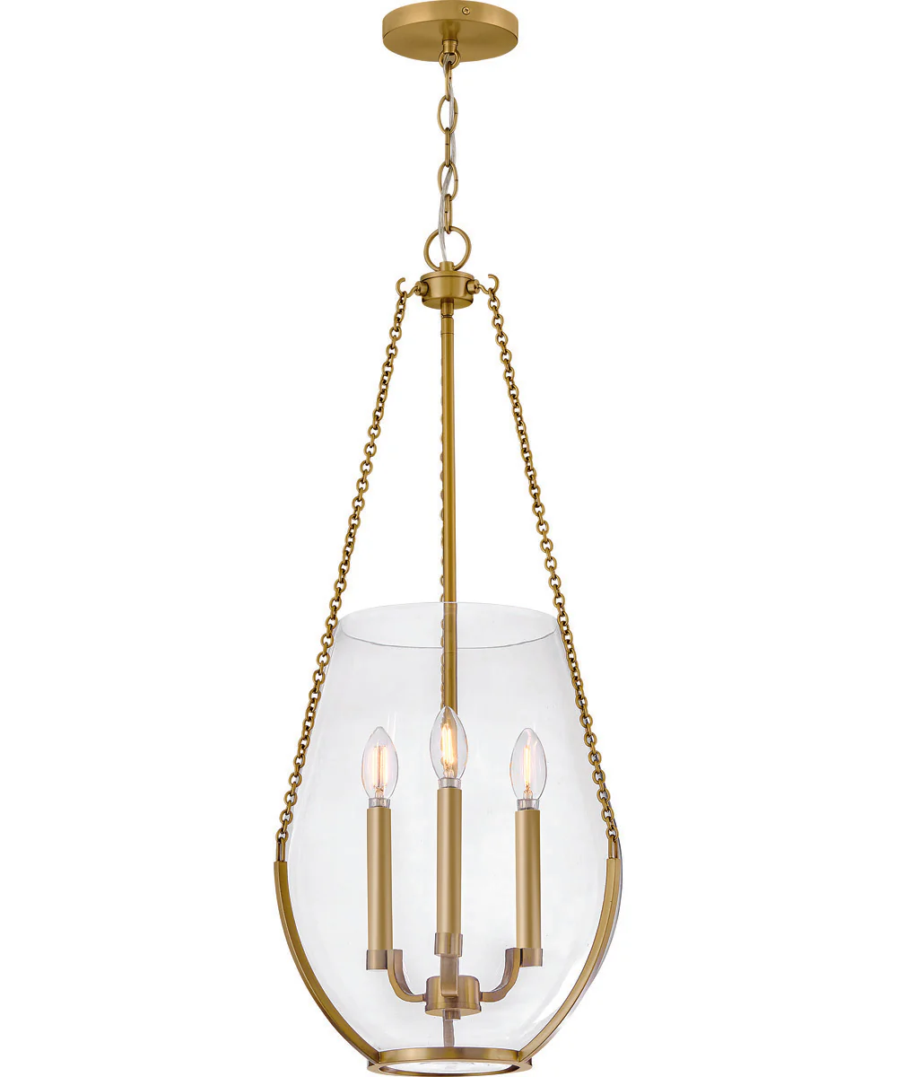 Farrin 3-Light Medium Pendant in Lacquered Brass - Image 4