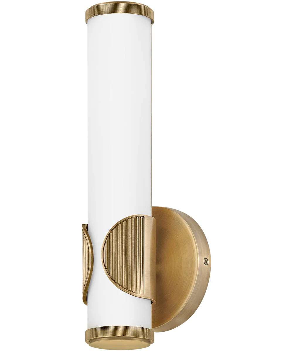 Femi LED-Light Small LED Vanity in Lacquered Brass - Image 5