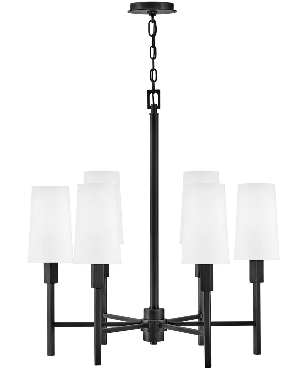 Fenwick 6-Light Medium Chandelier in Black - Image 2