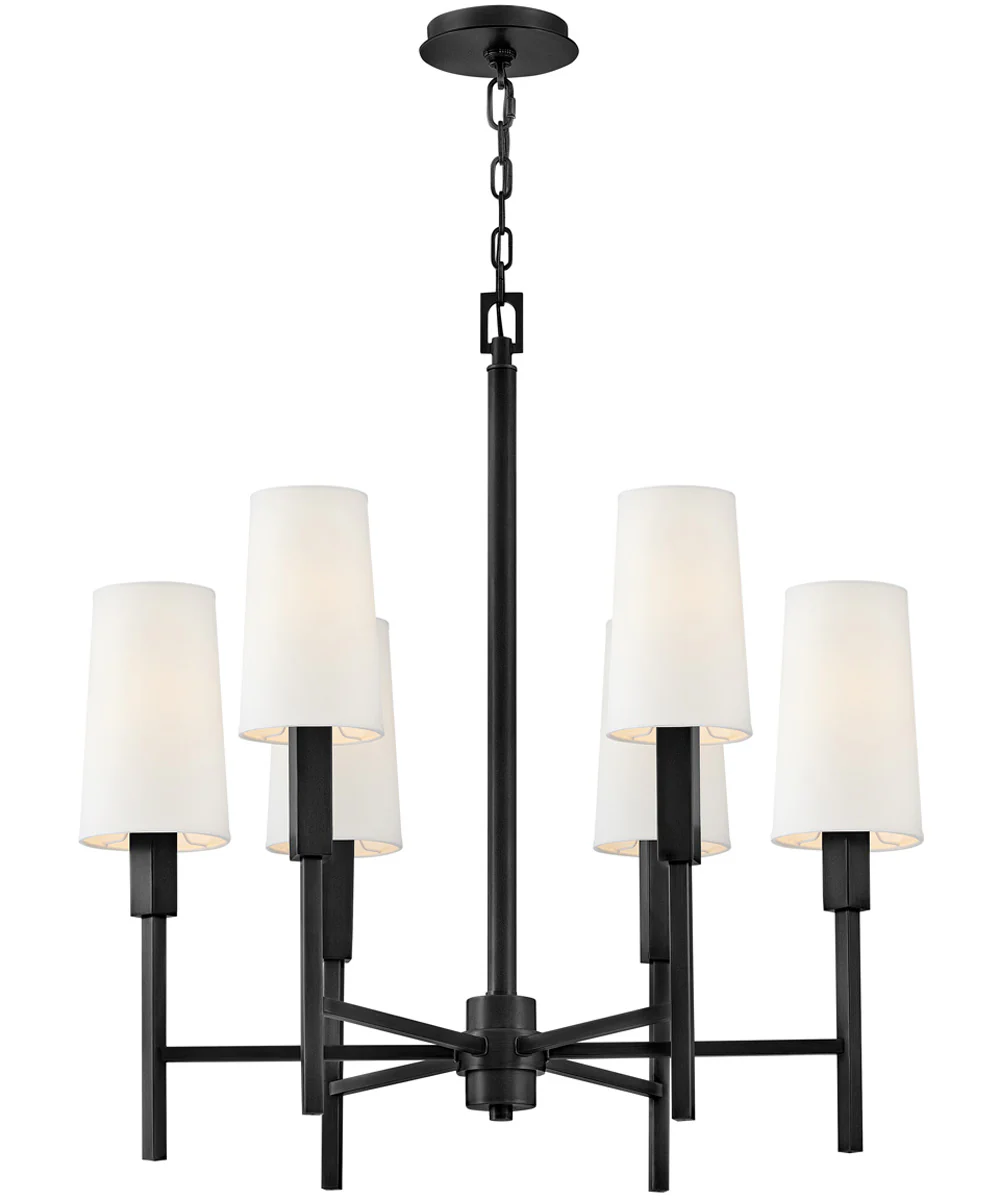 Fenwick 6-Light Medium Chandelier in Black - Image 3