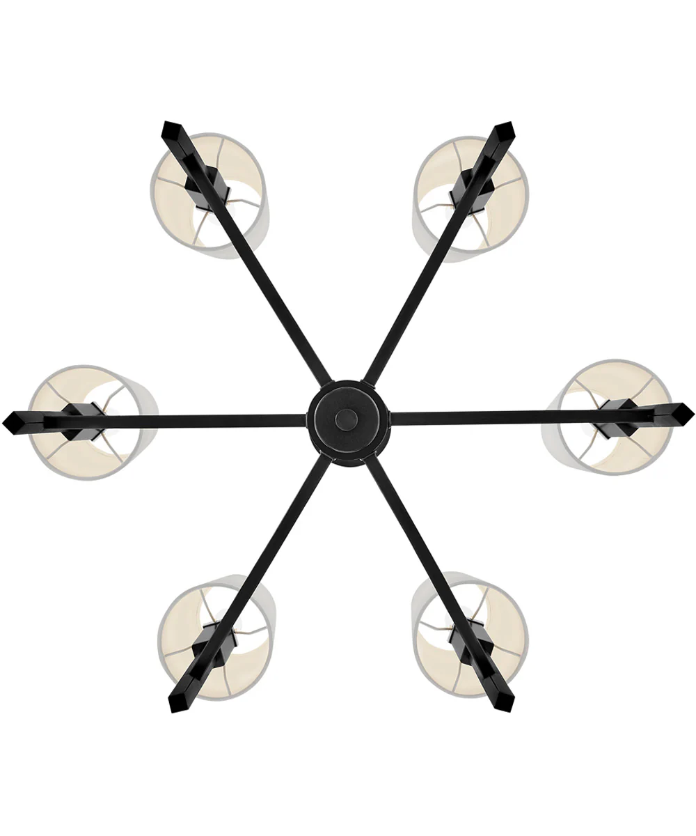 Fenwick 6-Light Medium Chandelier in Black - Image 5