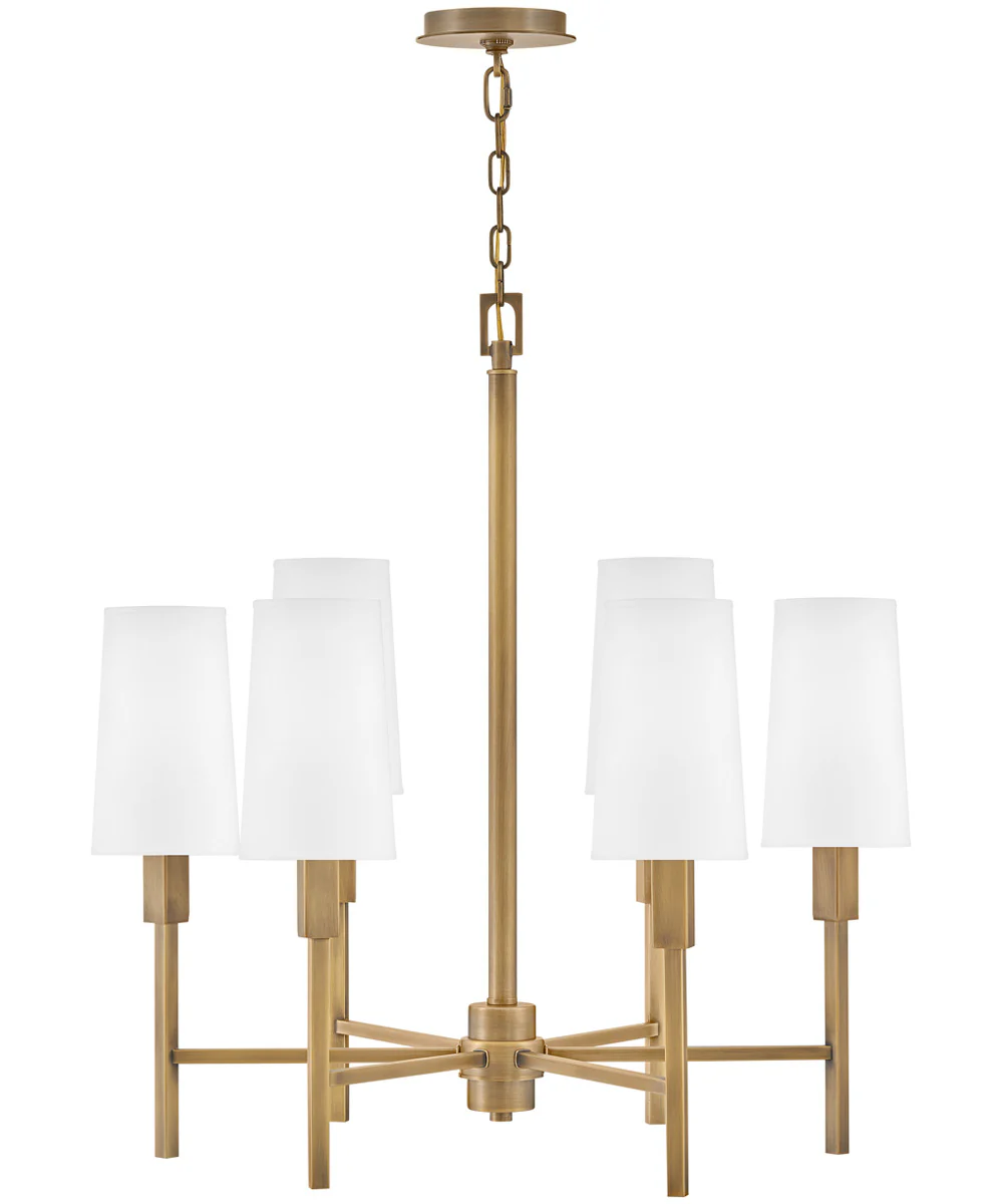 Fenwick 6-Light Medium Chandelier in Heritage Brass - Image 2