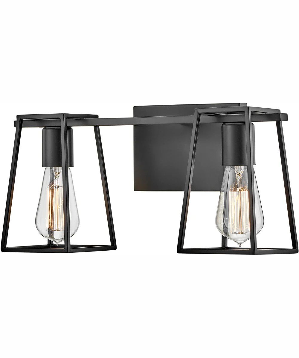 Filmore 2-Light Two Light Vanity in Black - Image 4