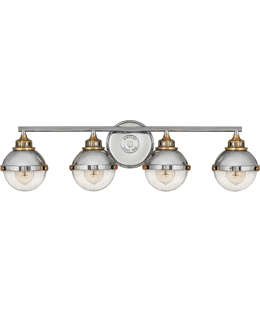 Fletcher 4-Light Four Light Vanity in Polished Nickel