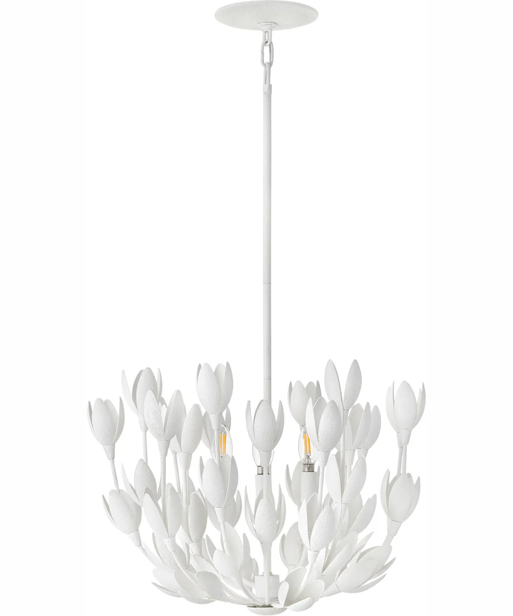 Flora 3-Light Large Convertible Semi-Flush Mount in Textured Plaster - Image 3