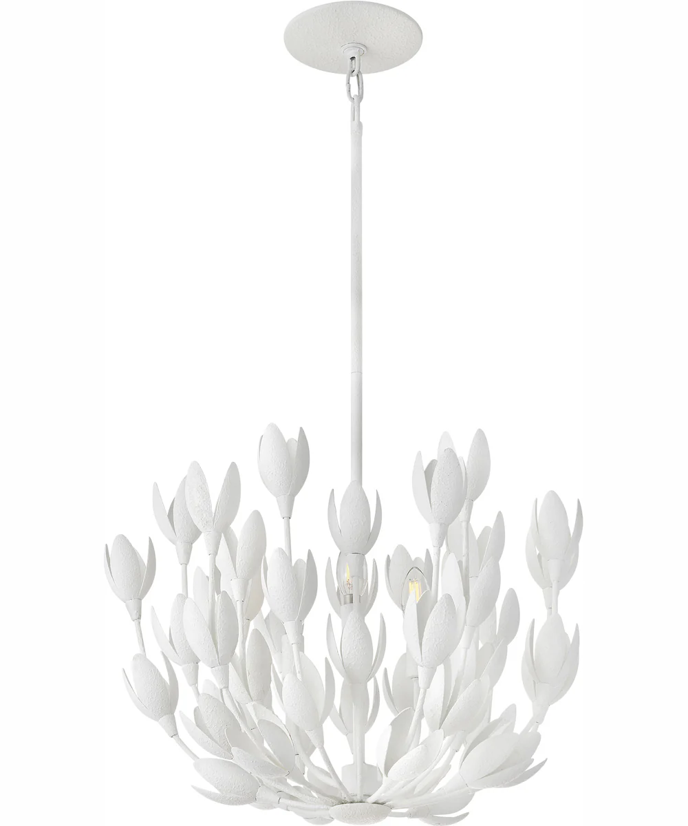 Flora 3-Light Large Convertible Semi-Flush Mount in Textured Plaster - Image 4