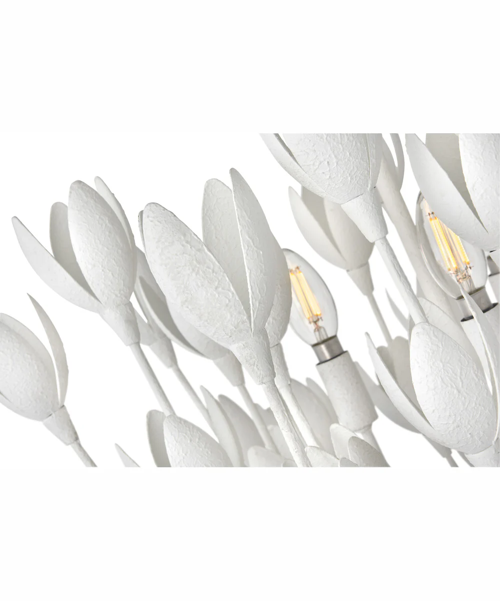 Flora 3-Light Large Convertible Semi-Flush Mount in Textured Plaster - Image 5