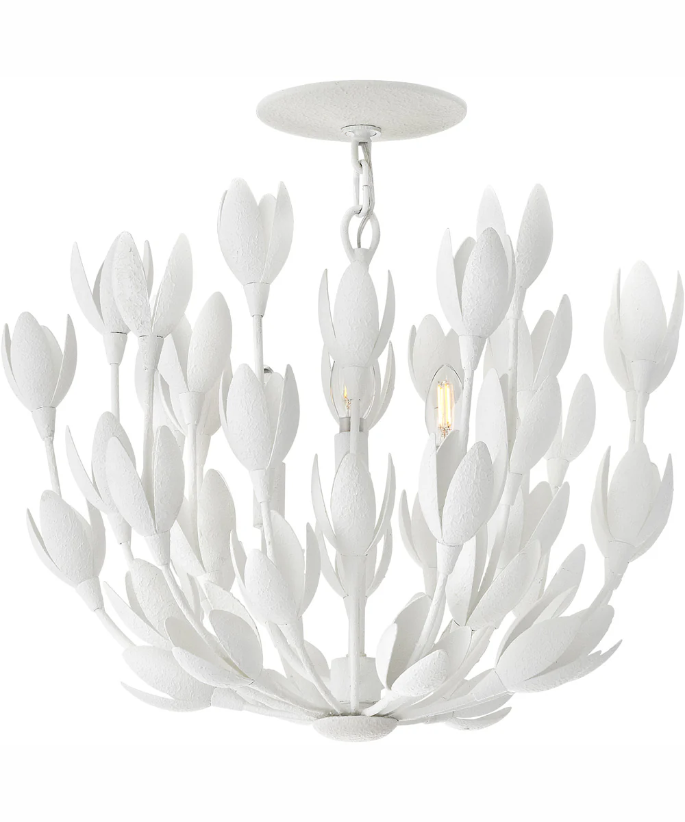 Flora 3-Light Large Convertible Semi-Flush Mount in Textured Plaster - Image 7