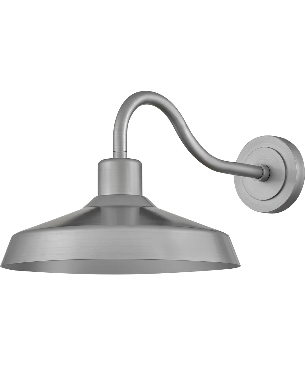 Forge 1-Light Medium Wall Mount Lantern in Antique Brushed Aluminum - Image 2