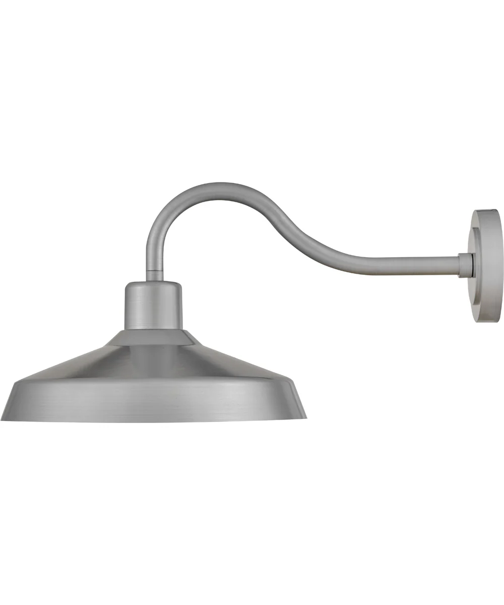 Forge 1-Light Medium Wall Mount Lantern in Antique Brushed Aluminum - Image 3