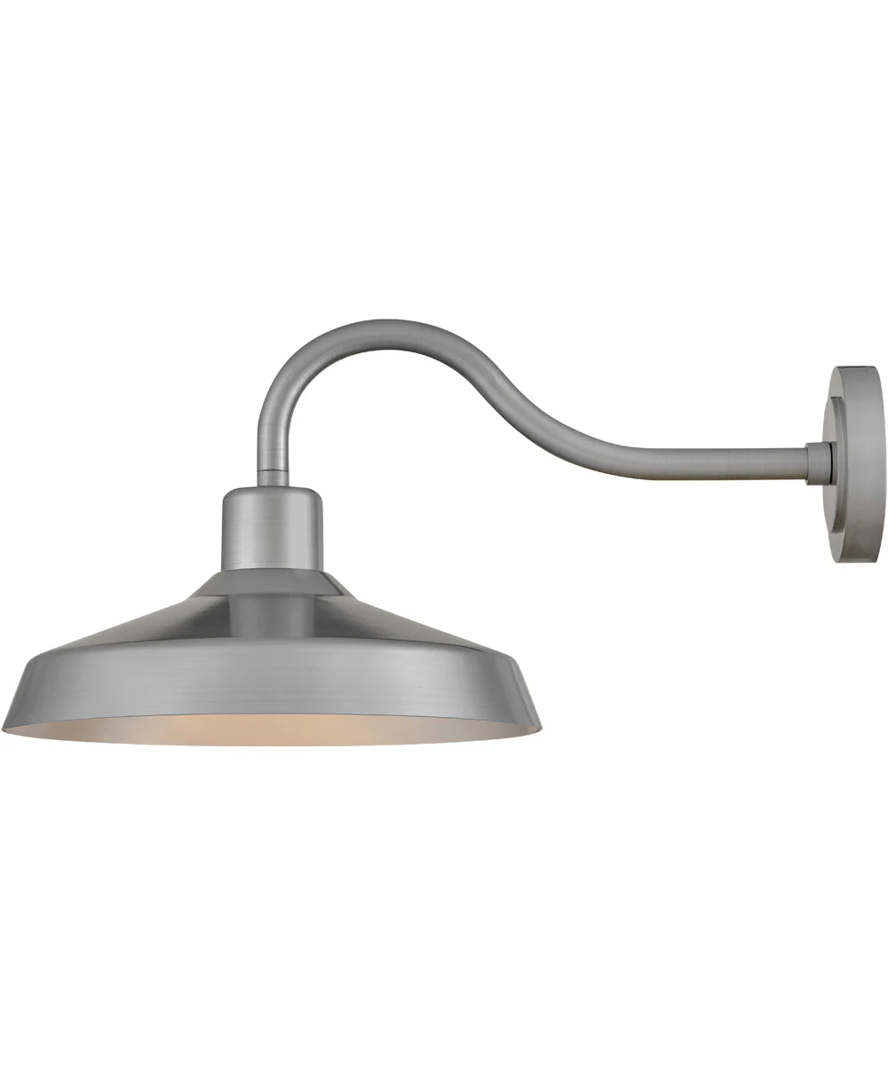 Forge 1-Light Medium Wall Mount Lantern in Antique Brushed Aluminum - Image 4