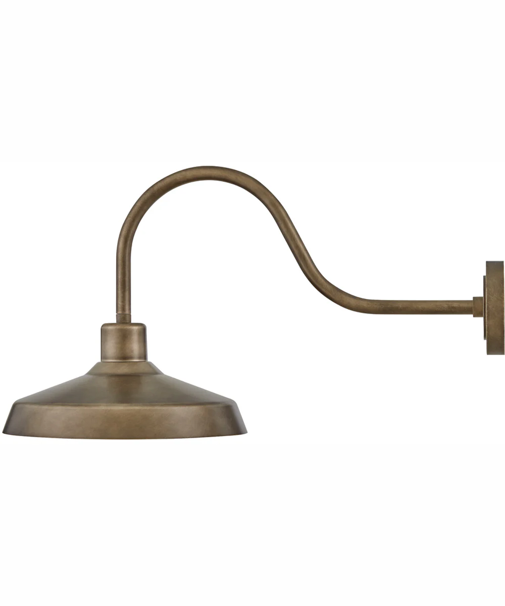 Forge Coastal Elements  1-Light Medium Wall Mount Lantern in Burnished Bronze