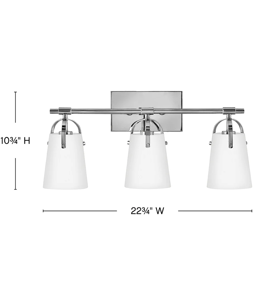 Foster 3-Light Medium Three Light Vanity in Chrome - Image 2