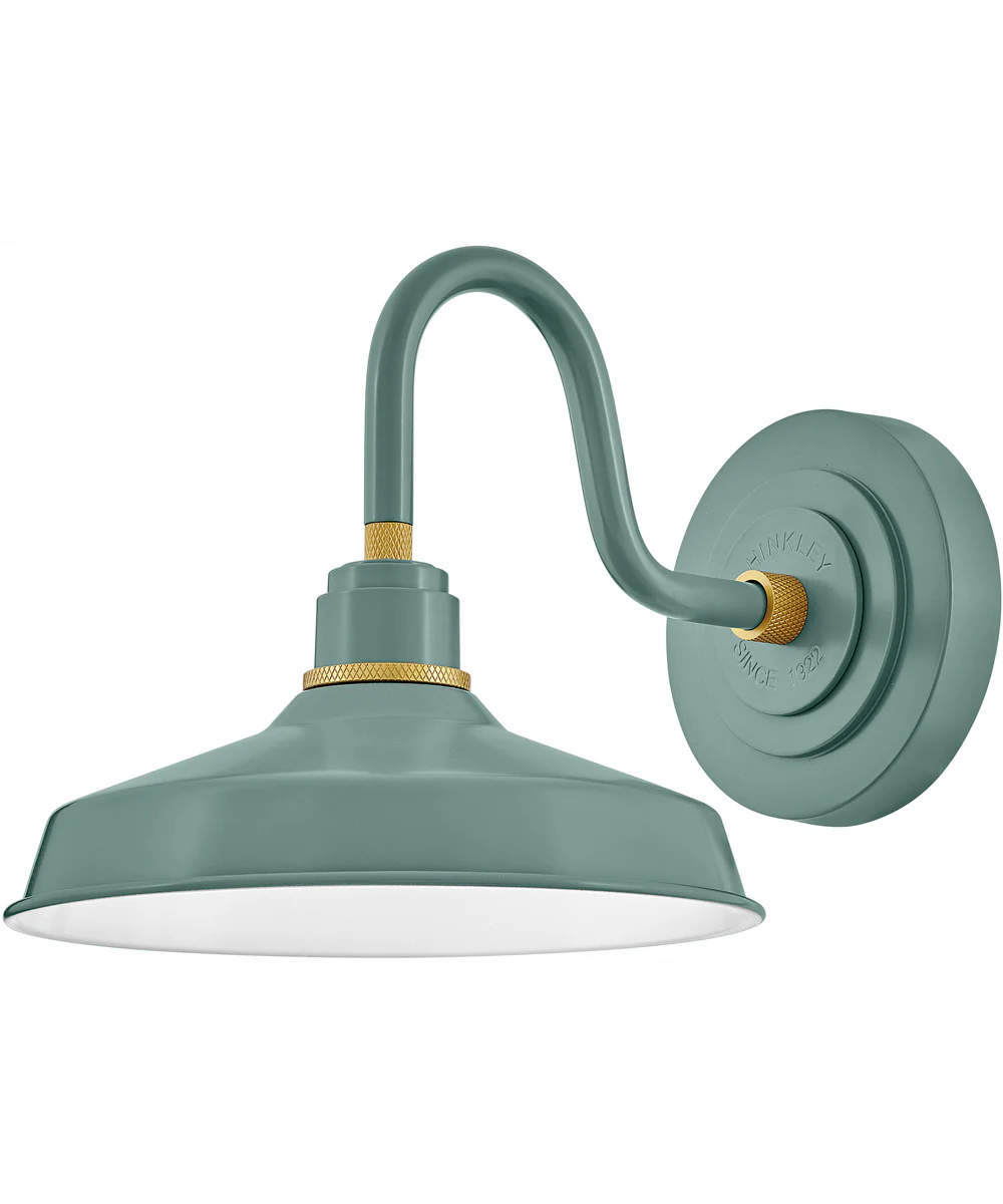 Foundry Classic 1-Light Small Gooseneck Barn Light in Sage Green - Image 2