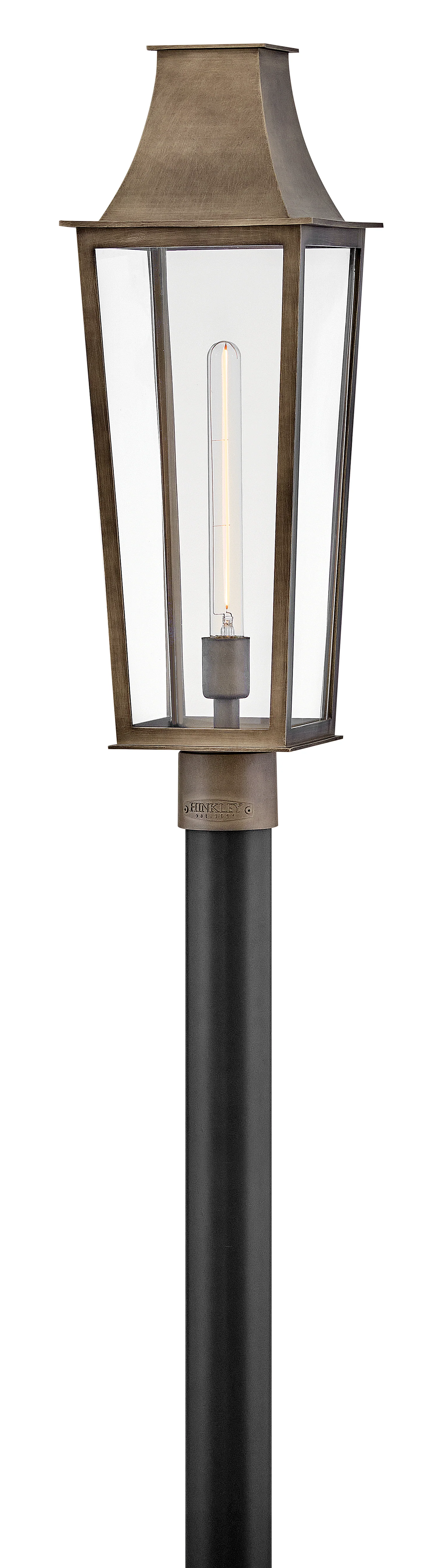 Georgetown Coastal Elements 1-Light Large Post Top Lantern in Burnished Bronze
