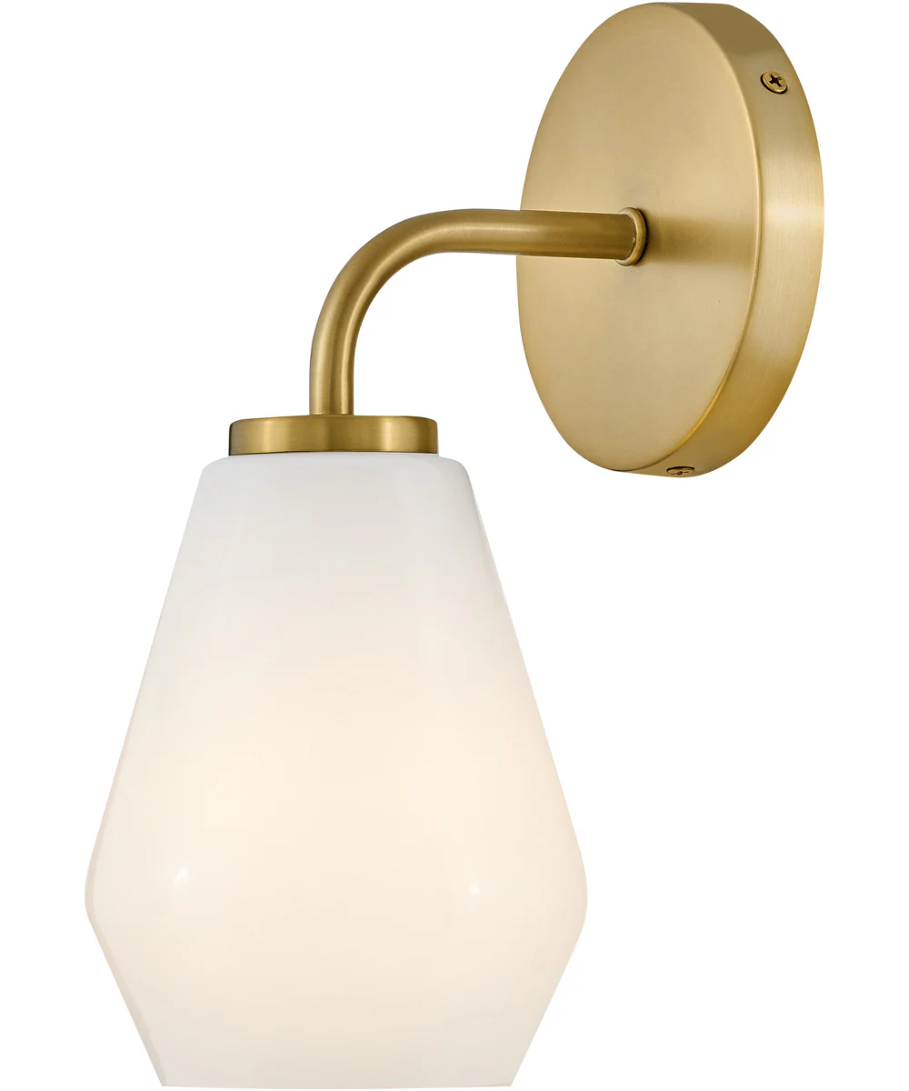 Gio 1-Light Medium Single Light Vanity in Lacquered Brass - Image 3