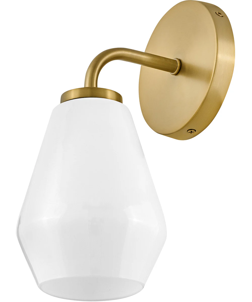 Gio 1-Light Medium Single Light Vanity in Lacquered Brass - Image 4