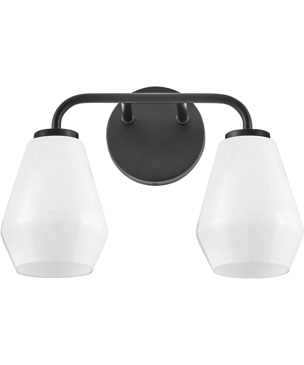 Gio 2-Light Small Two Light Vanity in Black - Image 4