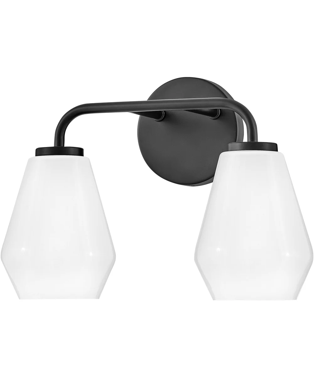 Gio 2-Light Small Two Light Vanity in Black - Image 6