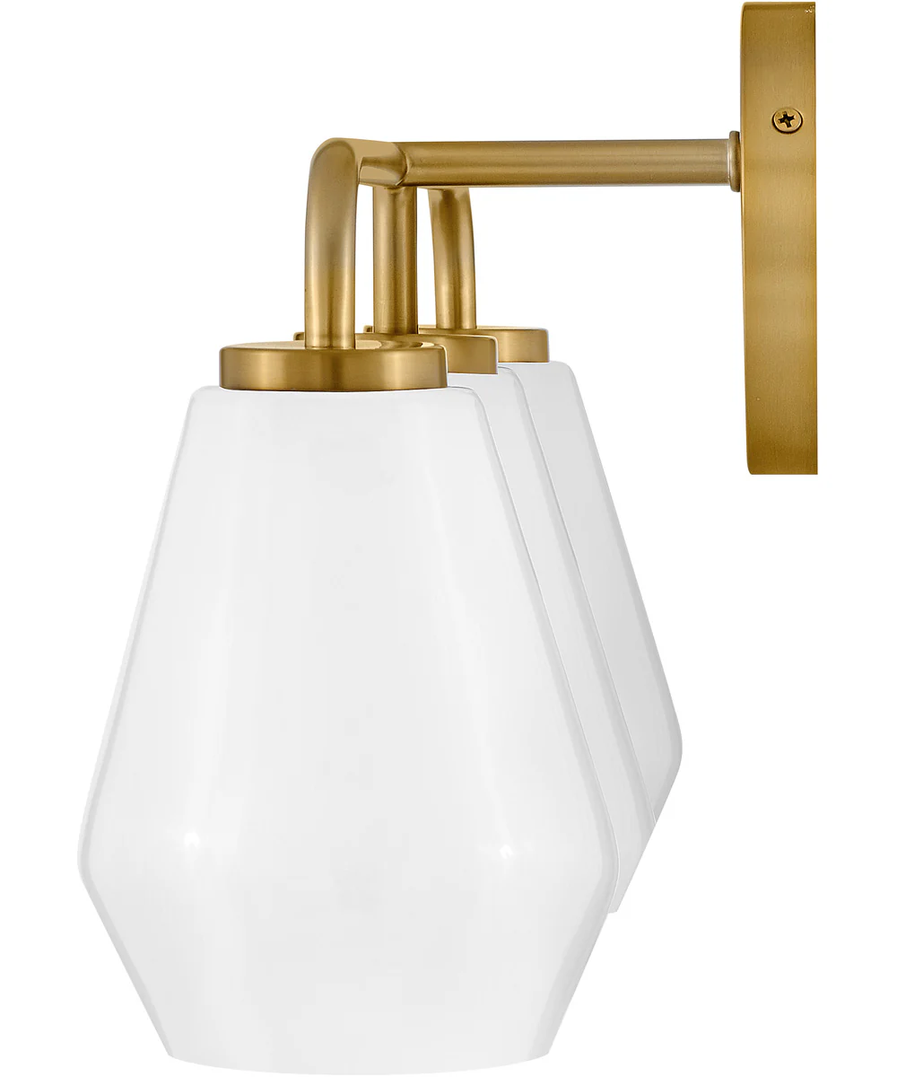 Gio 3-Light Medium Three Light Vanity in Lacquered Brass - Image 7