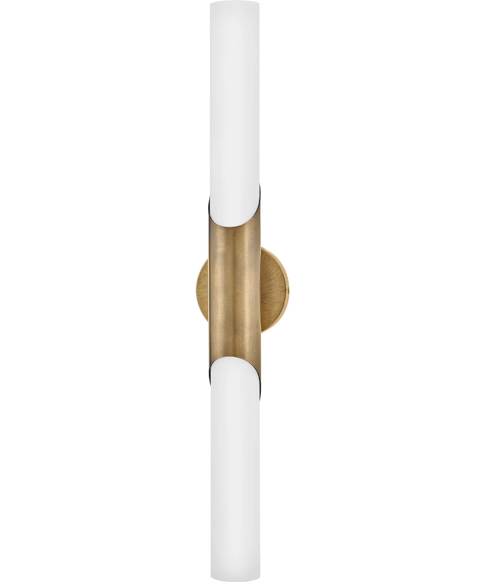 Grace LED-Light Large LED Vanity in Textured Heritage Brass