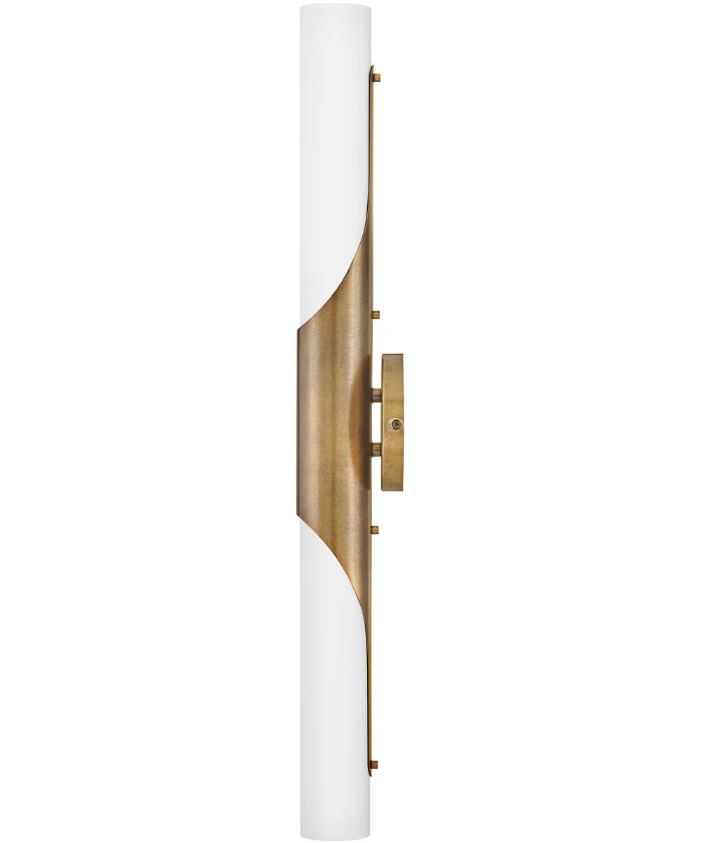 Grace LED-Light Large LED Vanity in Textured Heritage Brass - Image 7