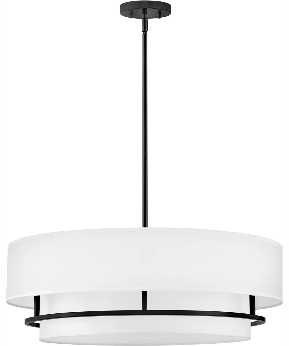 Graham 4-Light Extra Large Convertible Semi-flush Mount in Black - Image 2