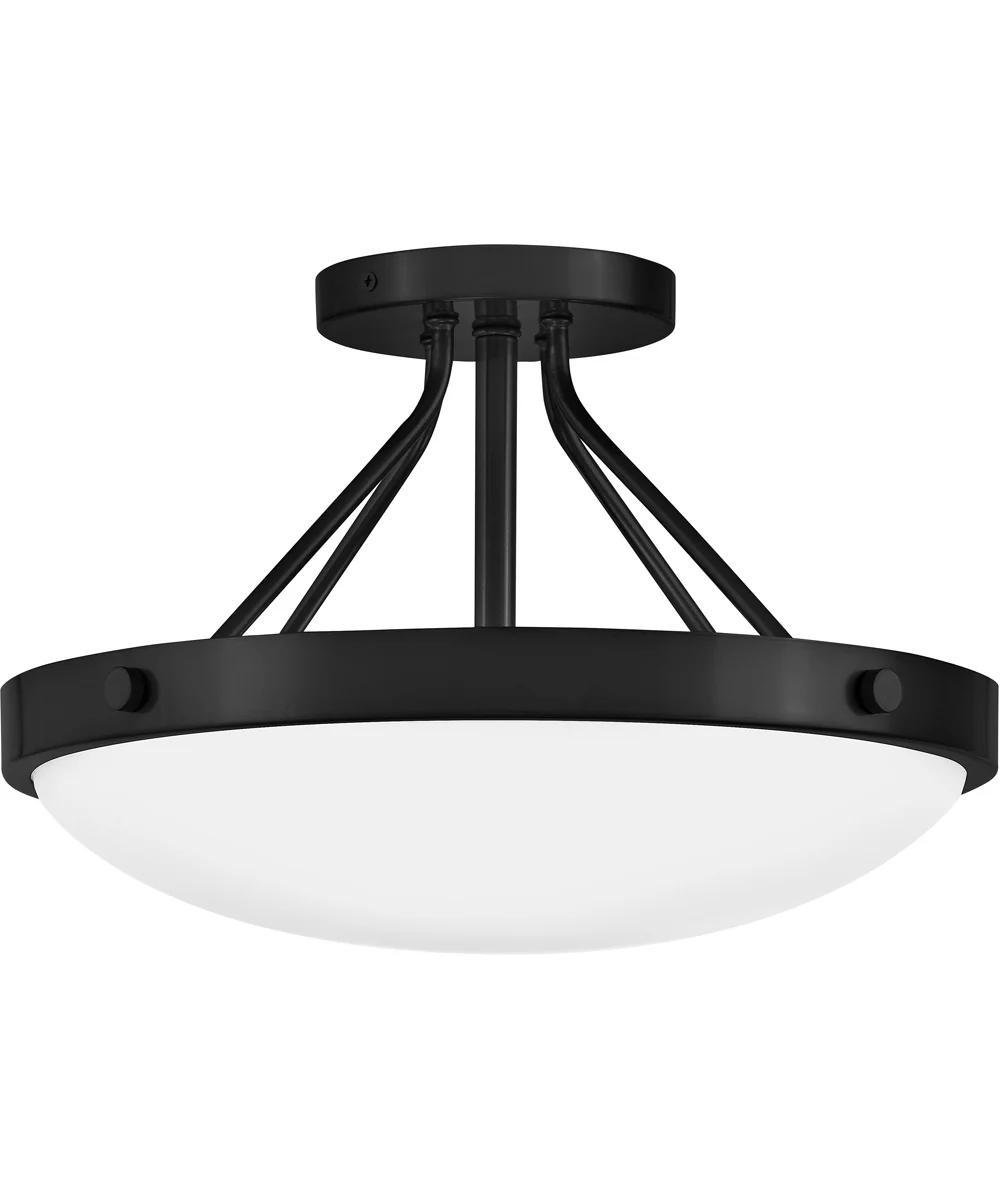 Gus 3-Light Medium Semi-Flush Mount in Black - Image 2