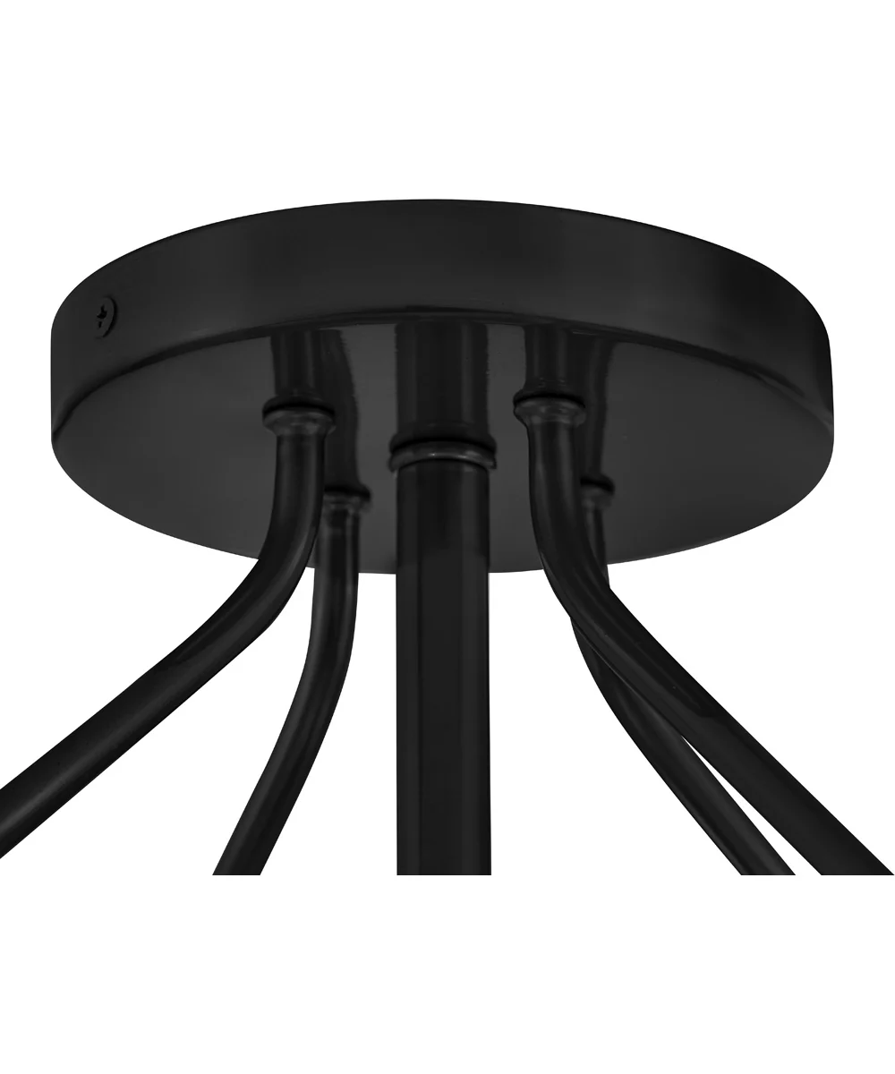 Gus 3-Light Medium Semi-Flush Mount in Black - Image 6