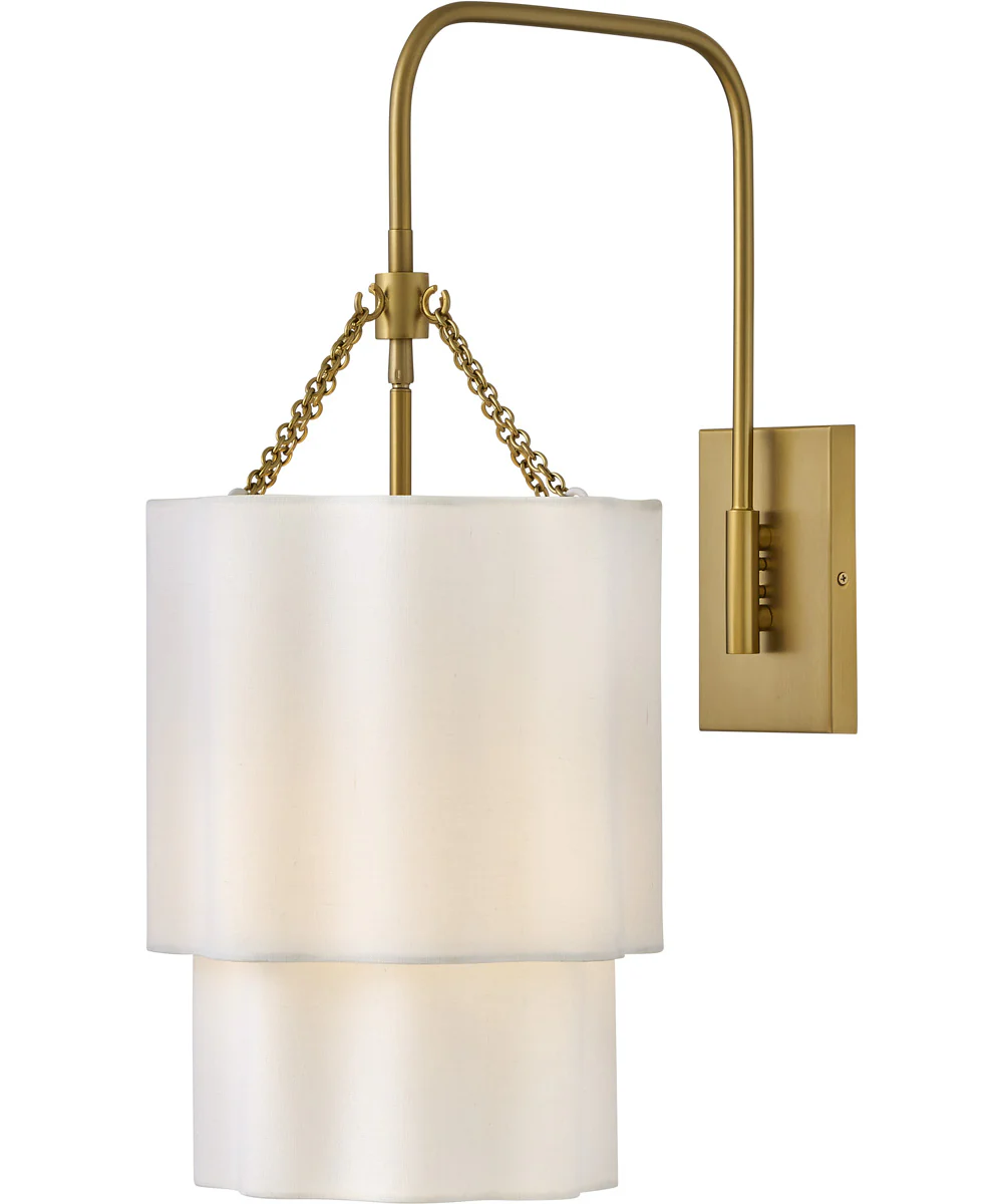 Gwen 1-Light Large Single Light Sconce in Lacquered Brass - Image 3