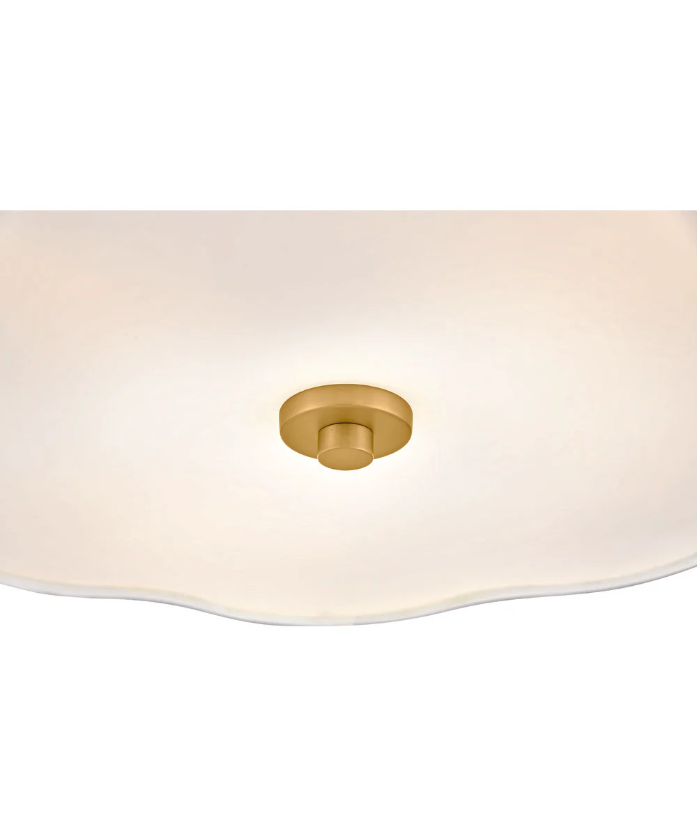 Gwen 4-Light Medium Semi-Flush Mount in Lacquered Brass - Image 5