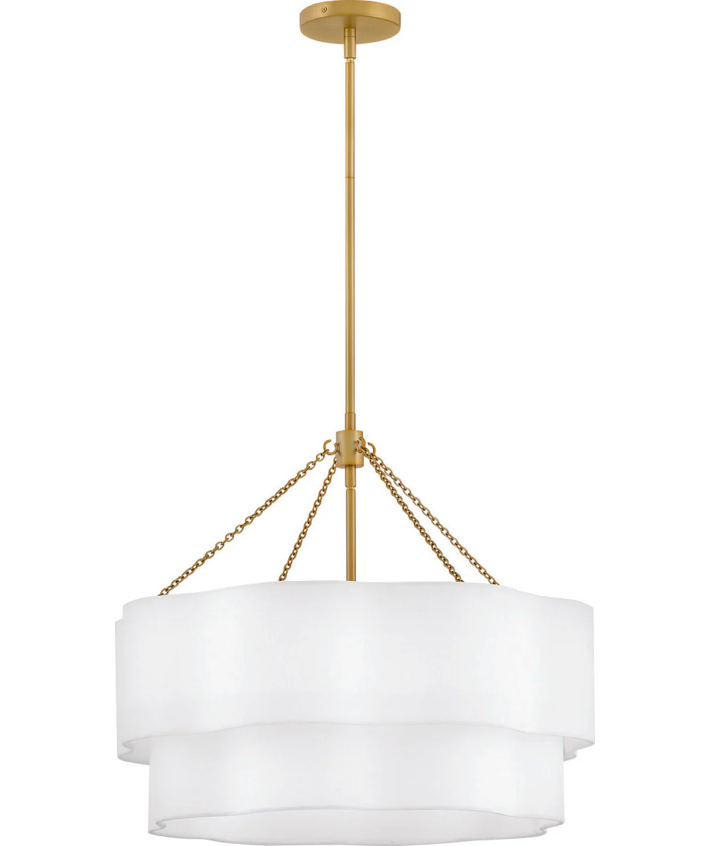 Gwen 5-Light Medium Drum Chandelier in Lacquered Brass - Image 2