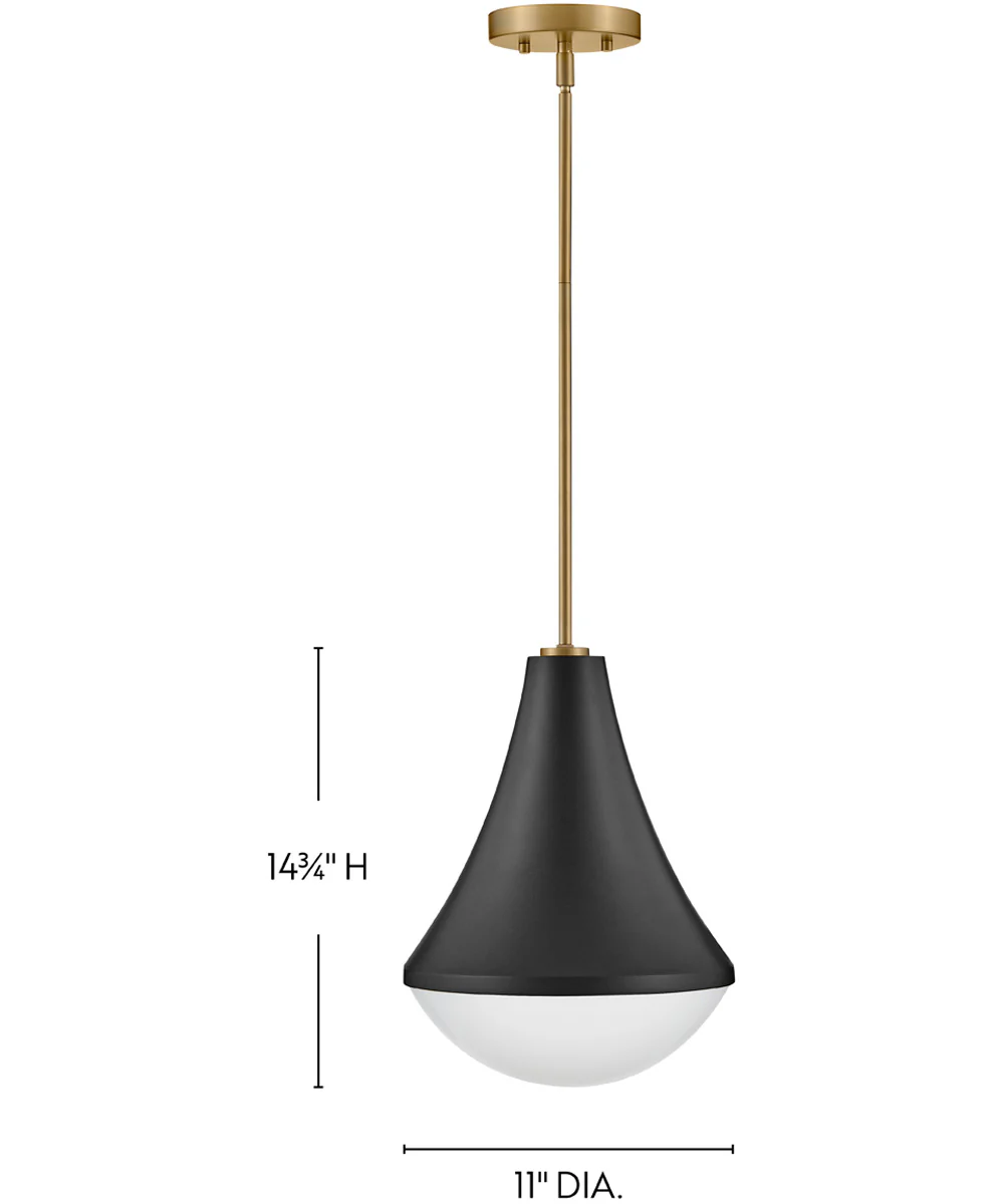 Haddie 1-Light Small Pendant in Black - Image 2