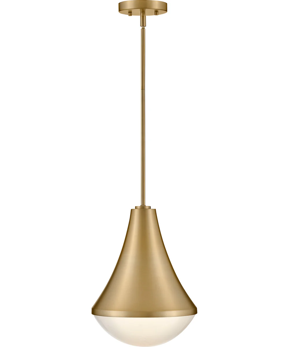 Haddie 1-Light Small Pendant in Lacquered Brass - Image 3